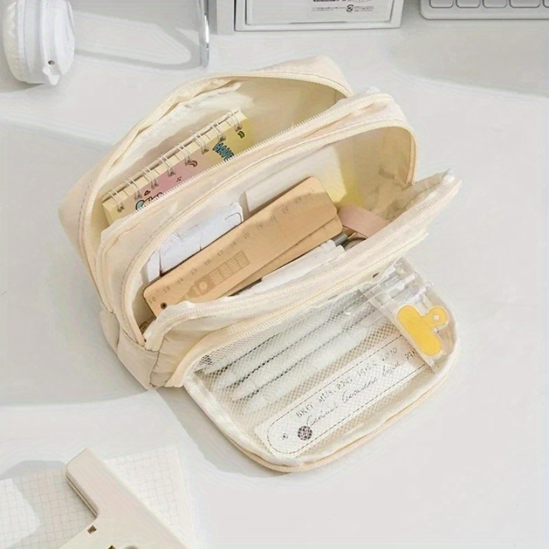 Girl Large Capacity Aesthetic  - Aesthetic Large Pencil Case Pouch 评论和价格