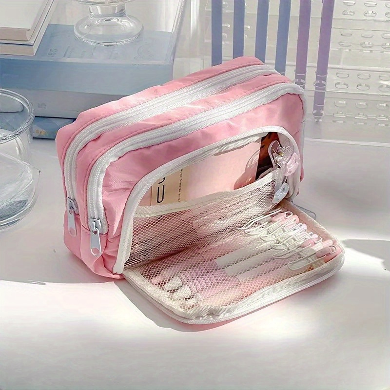 Girl Large Capacity Aesthetic  - Aesthetic Large Pencil Case Pouch 评论和价格