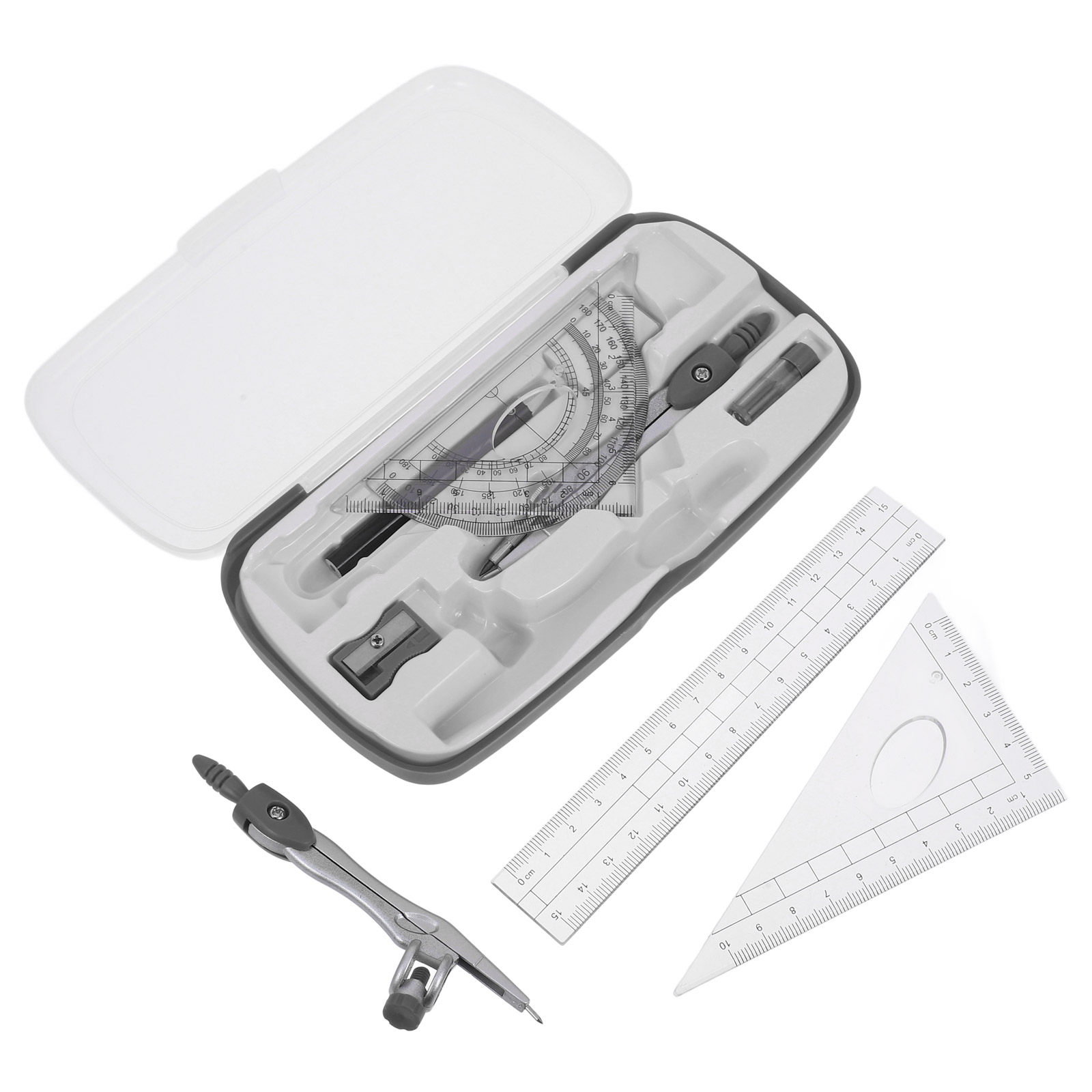 1Set Geometry Drawing Set with - Math Geometry Set With Compass 评论和价格