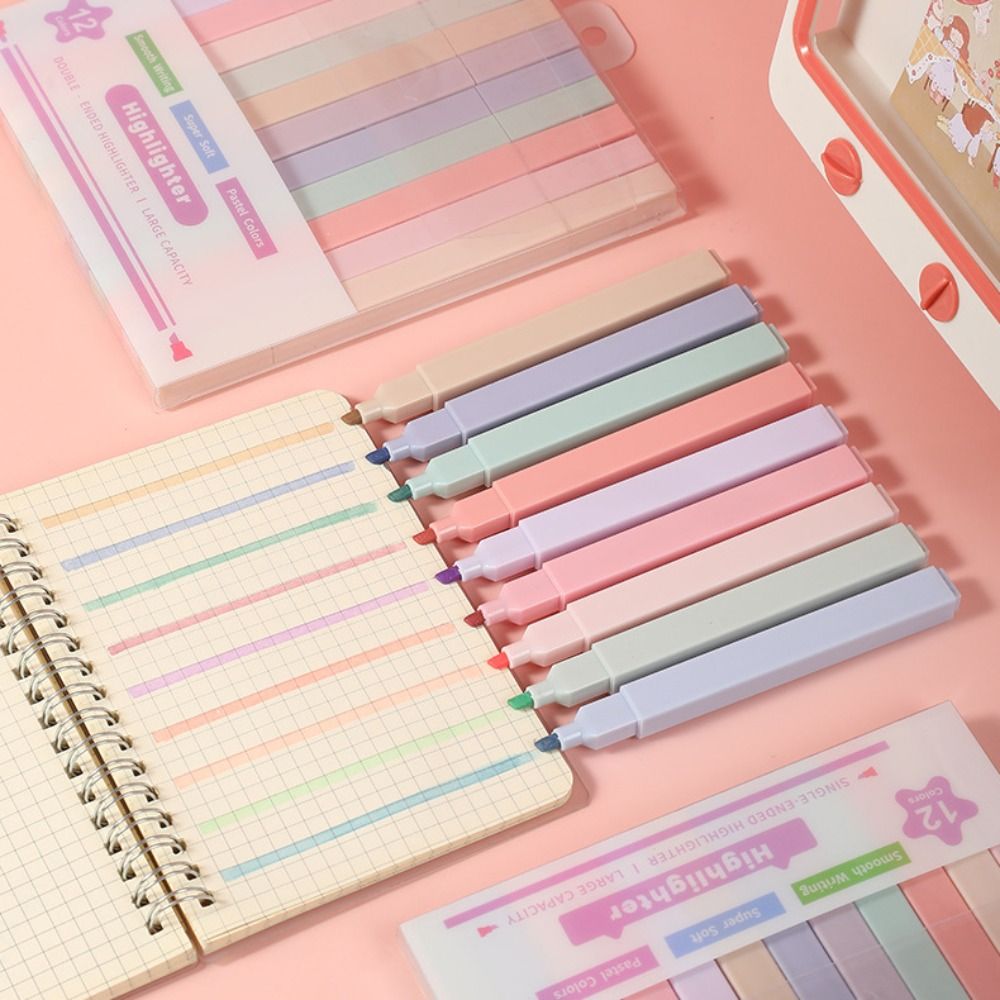 Double Headed Highlighter Pens - Pastel Highlighter Set Double Ended 评论和价格