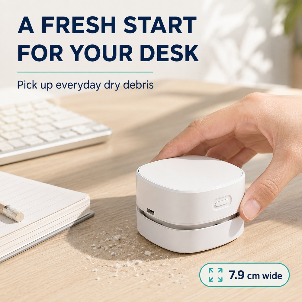 Portable Desktop Vacuum Cleane - Mini Desktop Vacuum Cleaner For Eraser Dust 评论和价格