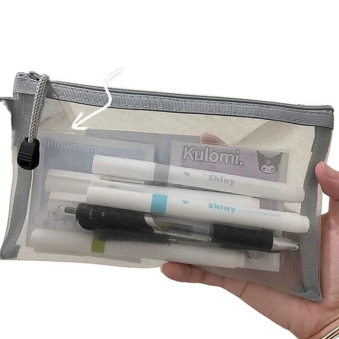 Nylon Pencil Storage Pouch Lig - Clear Mesh Pencil Pouch For Exam 评论和价格